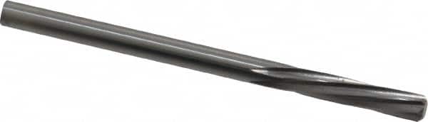 Chucking Reamer: 0.139″ Dia, 2-1/4″ OAL, 19/32″ Flute Length, Straight Shank, Solid Carbide 6 Flute, RH