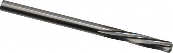 Magafor - #27 Solid Carbide 6 Flute Chucking Reamer - Spiral Flute, 0.1441" Straight Shank, 19/32" Flute Length, 2-1/4" OAL - Americas Industrial Supply