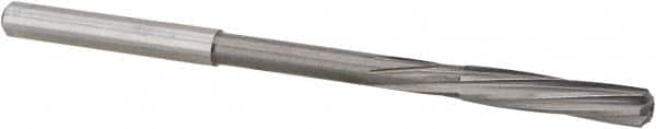 Magafor - 4.45mm Solid Carbide 6 Flute Chucking Reamer - Spiral Flute, 0.177" Straight Shank, 53/64" Flute Length, 3-5/32" OAL - Americas Industrial Supply