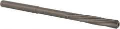 Magafor - #16 Solid Carbide 6 Flute Chucking Reamer - Spiral Flute, 0.177" Straight Shank, 53/64" Flute Length, 3-5/32" OAL - Americas Industrial Supply