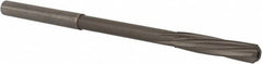 Magafor - 4.6mm Solid Carbide 6 Flute Chucking Reamer - Spiral Flute, 0.177" Straight Shank, 53/64" Flute Length, 3-5/32" OAL - Americas Industrial Supply