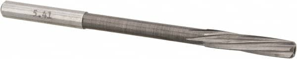 Magafor - #3 Solid Carbide 6 Flute Chucking Reamer - Spiral Flute, 0.216" Straight Shank, 1-1/32" Flute Length, 3-21/32" OAL - Americas Industrial Supply