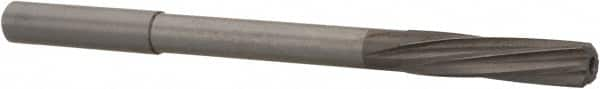 Magafor - 7.7394mm Solid Carbide 6 Flute Chucking Reamer - Spiral Flute, 0.315" Straight Shank, 1-19/64" Flute Length, 4-5/8" OAL - Americas Industrial Supply