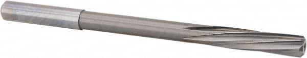 Magafor - 7.7597mm Solid Carbide 6 Flute Chucking Reamer - Spiral Flute, 0.315" Straight Shank, 1-19/64" Flute Length, 4-5/8" OAL - Americas Industrial Supply