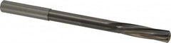 Magafor - 8.7198mm Solid Carbide 6 Flute Chucking Reamer - Spiral Flute, 0.354" Straight Shank, 1-27/64" Flute Length, 4-31/32" OAL - Americas Industrial Supply