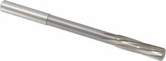 Magafor - 9.49mm Solid Carbide 6 Flute Chucking Reamer - Spiral Flute, 0.354" Straight Shank, 1-27/64" Flute Length, 4-31/32" OAL - Americas Industrial Supply