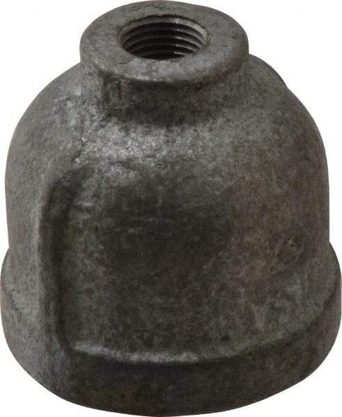 Made in USA - Class 150, 3/4 x 1/8" Galvanized Pipe Reducing Coupling - Threaded, Malleable Iron - Americas Industrial Supply
