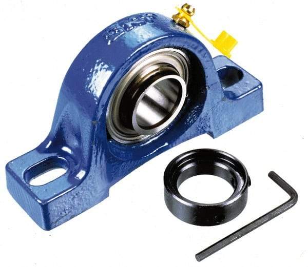 SKF - 1-7/16" ID, Ball Bearing Pillow Block - 1-7/16 Inch Shaft, - Americas Industrial Supply