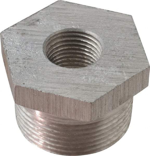 Latrobe Foundry - 1-1/4 x 1/2" Aluminum Pipe Hex Bushing - 150 psi, M x F End Connection, Grade 356-F - Americas Industrial Supply