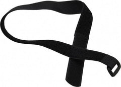 SpeedTech - 18" Long Black Nylon Hook & Loop Strap - 50 Lb Tensile Strength - Americas Industrial Supply