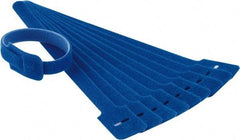 SpeedTech - 9" Long Blue Nylon & Polyethylene Mountable Cable Tie - 40 Lb Tensile Strength, 2" Max Bundle Diam - Americas Industrial Supply