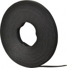 SpeedTech - 75' Long Black Nylon & Polyethylene Hook & Loop Strap - 50 Lb Tensile Strength - Americas Industrial Supply