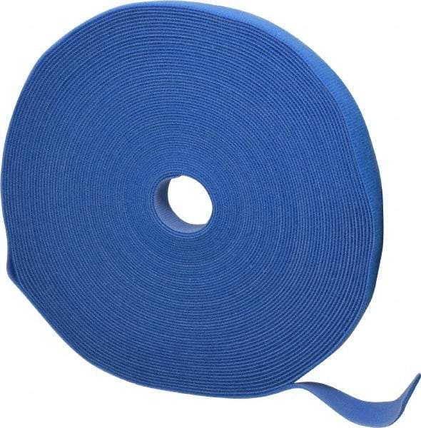SpeedTech - 75' Long Blue Nylon & Polyethylene Hook & Loop Strap - 50 Lb Tensile Strength - Americas Industrial Supply