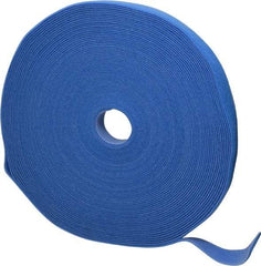 SpeedTech - 75' Long Blue Nylon & Polyethylene Hook & Loop Strap - 50 Lb Tensile Strength - Americas Industrial Supply