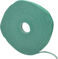 SpeedTech - 75' Long Green Nylon & Polyethylene Hook & Loop Strap - 50 Lb Tensile Strength - Americas Industrial Supply