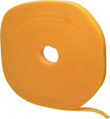 SpeedTech - 75' Long Yellow Nylon & Polyethylene Hook & Loop Strap - 50 Lb Tensile Strength - Americas Industrial Supply