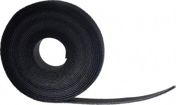 SpeedTech - 15' Long Black Nylon & Polyethylene Hook & Loop Strap - 50 Lb Tensile Strength - Americas Industrial Supply