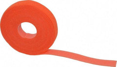 SpeedTech - 15' Long Orange Nylon & Polyethylene Hook & Loop Strap - 50 Lb Tensile Strength - Americas Industrial Supply