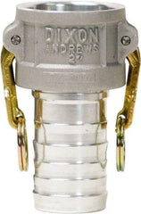 Dixon Valve & Coupling - 5" Aluminum Cam & Groove Suction & Discharge Hose Female Coupler Hose Shank - Part C, 75 Max psi - Americas Industrial Supply
