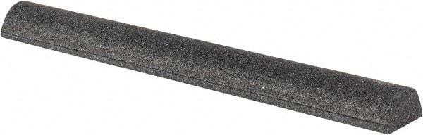 Grier Abrasives - Half Round, Aluminum Oxide, Finishing Stick - 4" Long x 1/2" Width, 3/32" Diam x 1-1/2" Long Shank, Medium Grade - Americas Industrial Supply