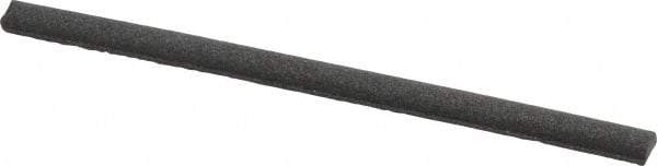 Grier Abrasives - Half Round, Silicone Carbide, Finishing Stick - 4" Long x 1/4" Width, 3/32" Diam x 1-1/2" Long Shank, Medium Grade - Americas Industrial Supply