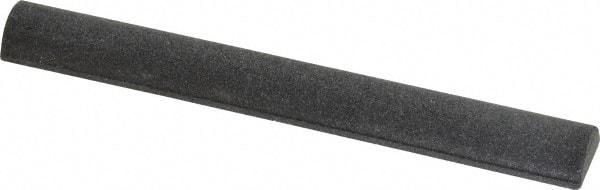 Grier Abrasives - Half Round, Silicone Carbide, Finishing Stick - 4" Long x 1/2" Width, 3/32" Diam x 1-1/2" Long Shank, Medium Grade - Americas Industrial Supply