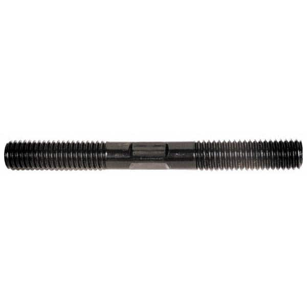 1-8 7-1/2″ OAL Equal Double Threaded Stud Carbon Steel, 2-1/2″ Equal Thread Length