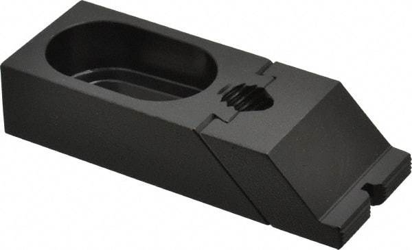 TE-CO - 3-7/8" OAL x 1-1/2" Overall Width, Low Grip Nose, Steel Manual Edge Clamp - Black Oxide Coating, 7/8" High, 5/8" Socket Cap Screw Slot, 1-1/4" Travel - Americas Industrial Supply