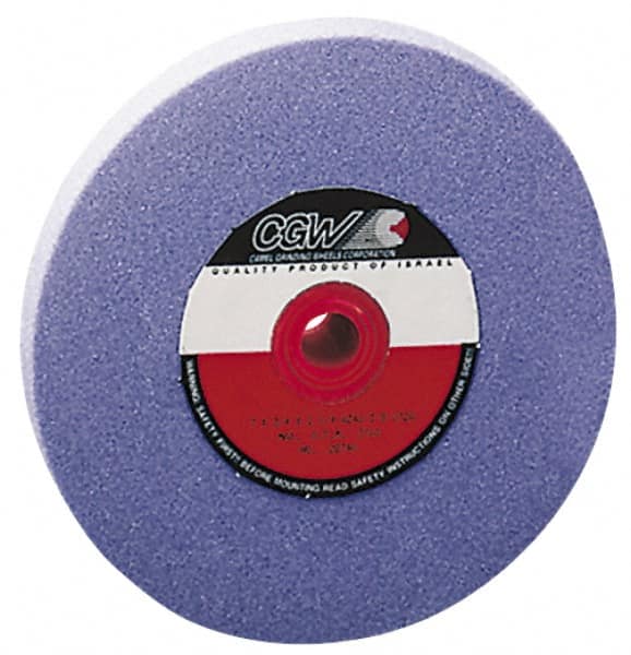 Camel Grinding Wheels - 120 Grit Aluminum Oxide Bench & Pedestal Grinding Wheel - 6" Diam x 1" Hole x 1" Thick, 4456 Max RPM, K Hardness, Fine Grade , Vitrified Bond - Americas Industrial Supply