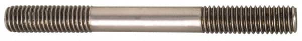 Gibraltar - 1/2-13 6" OAL Equal Double Threaded Stud - Stainless Steel, Black Oxide Finish, 1-1/2" Equal Thread Length - Americas Industrial Supply