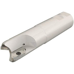 Iscar - 2" Cut Diam, 0.807" Max Depth of Cut, 1-1/4" Shank Diam, 5" OAL, Indexable Square Shoulder End Mill - HM90 APCR 2206.. Inserts, Weldon Shank, 90° Lead Angle, Through Coolant, Series Helialu - Americas Industrial Supply