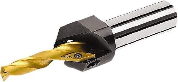 Seco - 4 to 4.75mm Diam, Straight Shank, 12mm Body Shank Diam, 45° Combo Chamfer and Countersink Drill - SD200 Insert, 66mm OAL - Americas Industrial Supply