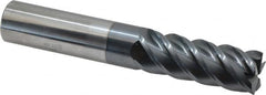 SGS - 1", 5 Flute, Single End, Solid Carbide, 0.03" Corner Radius End Mill - 6" OAL, 45° Helix, Right Hand Flute, 2-5/8" LOC, Right Hand Cut - Americas Industrial Supply