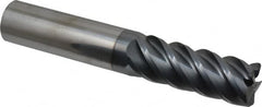 SGS - 1", 5 Flute, Single End, Solid Carbide, 0.06" Corner Radius End Mill - 6" OAL, 45° Helix, Right Hand Flute, 2-5/8" LOC, Right Hand Cut - Americas Industrial Supply