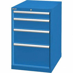 LISTA - 4 Drawer, 21 Compartment Bright Blue Steel Modular Storage Cabinet - Americas Industrial Supply