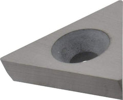 Interstate - TP61 Grade I22 Carbide Turning Insert - Uncoated, 60° Triangle, 3/8" Inscr Circle, 1/8" Thick, 1/64" Corner Radius - Americas Industrial Supply