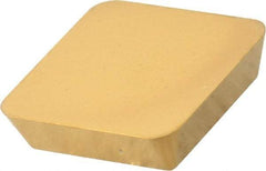 Value Collection - SEC424 Grade ICP55M Carbide Milling Insert - TiN Finish, 1/8" Thick, 1/2" Inscribed Circle, 1/16" Corner Radius - Americas Industrial Supply