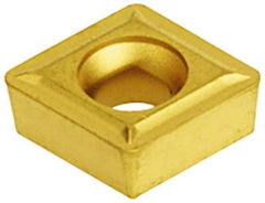 Sumitomo - CCMT32.51 ESU Grade AC2000 Carbide Turning Insert - TiN/TiCN/Al2O3/TiN Finish, 80° Diamond, 3/8" Inscr Circle, 5/32" Thick, 1/64" Corner Radius - Americas Industrial Supply