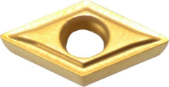 Value Collection - DPMT21.50.5 Grade TCN55 Carbide Turning Insert - TiN Finish, 55° Diamond, 1/4" Inscr Circle, 3/32" Thick, 0.008" Corner Radius - Americas Industrial Supply