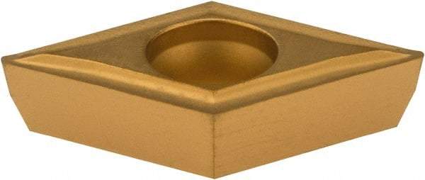 Value Collection - DPMT32.51 Grade TCN55 Carbide Turning Insert - TiN Finish, 55° Diamond, 3/8" Inscr Circle, 5/32" Thick, 1/64" Corner Radius - Americas Industrial Supply