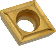 Value Collection - CPMT32.51 Grade TCN55 Carbide Turning Insert - TiN Finish, 80° Diamond, 3/8" Inscr Circle, 5/32" Thick, 1/64" Corner Radius - Americas Industrial Supply