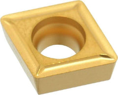 Value Collection - CPMT32.52 Grade TCN55 Carbide Turning Insert - TiN Finish, 80° Diamond, 3/8" Inscr Circle, 5/32" Thick, 1/32" Corner Radius - Americas Industrial Supply