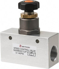 PRO-SOURCE - 3/4" NPT Inline Speed Control Valve - 0 to 140.78 psi & Aluminum Alloy Material - Americas Industrial Supply