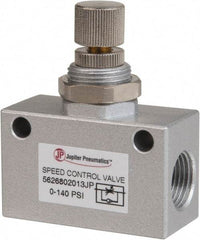PRO-SOURCE - 3/8" NPT Inline Speed Control Valve - 0 to 140.78 psi & Aluminum Alloy Material - Americas Industrial Supply