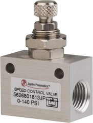 PRO-SOURCE - 1/4" NPT Inline Speed Control Valve - 0 to 140.78 psi & Aluminum Alloy Material - Americas Industrial Supply