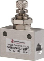 PRO-SOURCE - 1/8" NPT Inline Speed Control Valve - 0 to 140.78 psi & Aluminum Alloy Material - Americas Industrial Supply