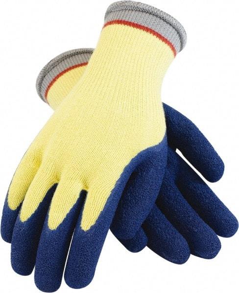 PRO-SAFE - Size XL (10), ANSI Cut Lvl A4, Puncture Lvl 4, Abrasion Lvl 3, Kevlar Cut Resistant Gloves - 10.2" Long, Palm & Fingers Coated, Blue, Paired - Americas Industrial Supply
