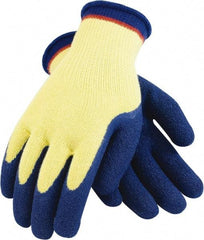 PRO-SAFE - Size M (8), ANSI Cut Lvl A4, Puncture Lvl 4, Abrasion Lvl 3, Kevlar Cut Resistant Gloves - 9.4" Long, Palm & Fingers Coated, Blue, Paired - Americas Industrial Supply