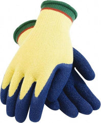 PRO-SAFE - Size S (7), ANSI Cut Lvl A4, Puncture Lvl 4, Abrasion Lvl 3, Kevlar Cut Resistant Gloves - 9.1" Long, Palm & Fingers Coated, Blue, Paired - Americas Industrial Supply