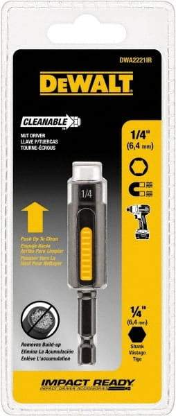 DeWALT - 1/4" Magnetic Nutsetter - 1/4" Hex Drive, 3" OAL - Americas Industrial Supply